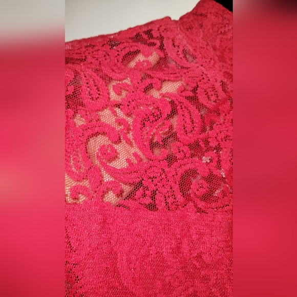 Rafaella Red Lace Blouse - Picture 5 of 5